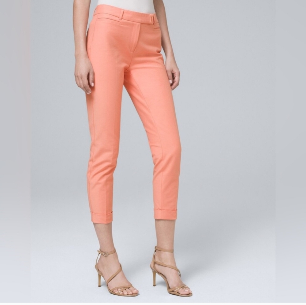 White House Black Market Peach Ankle Pants